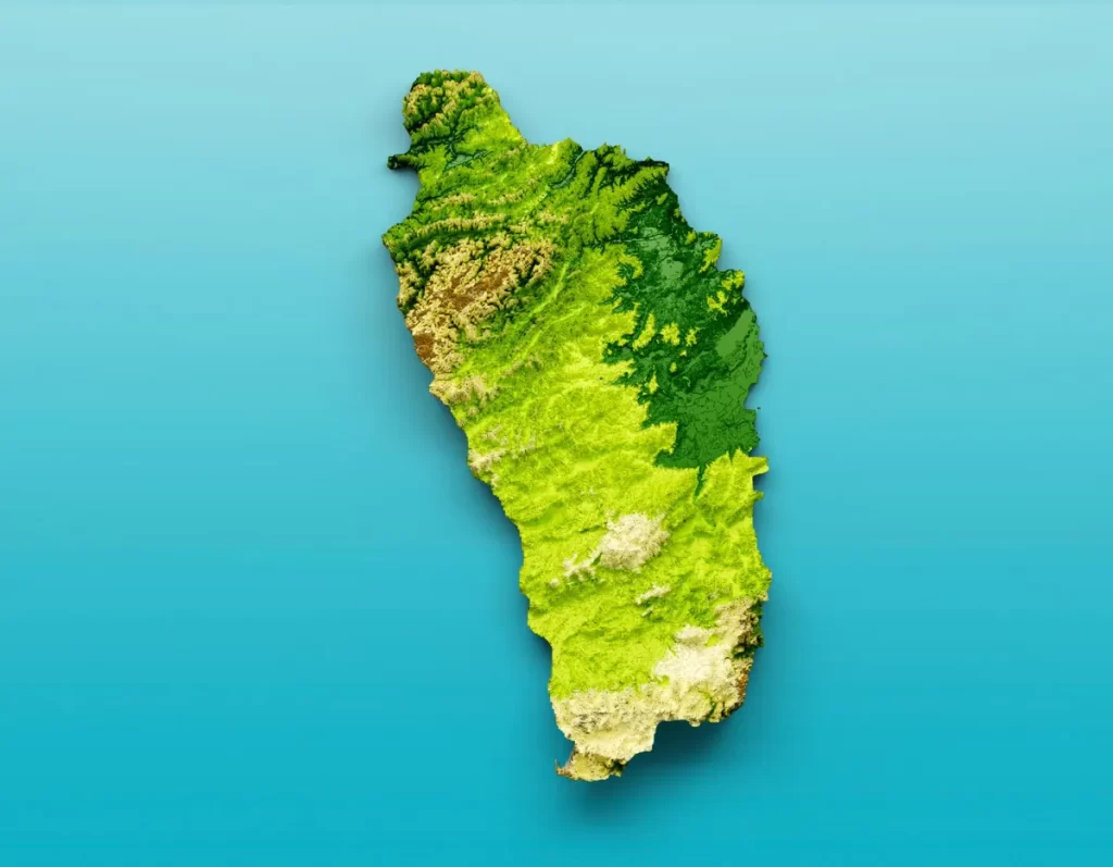 نقشه کشور دومینیکا