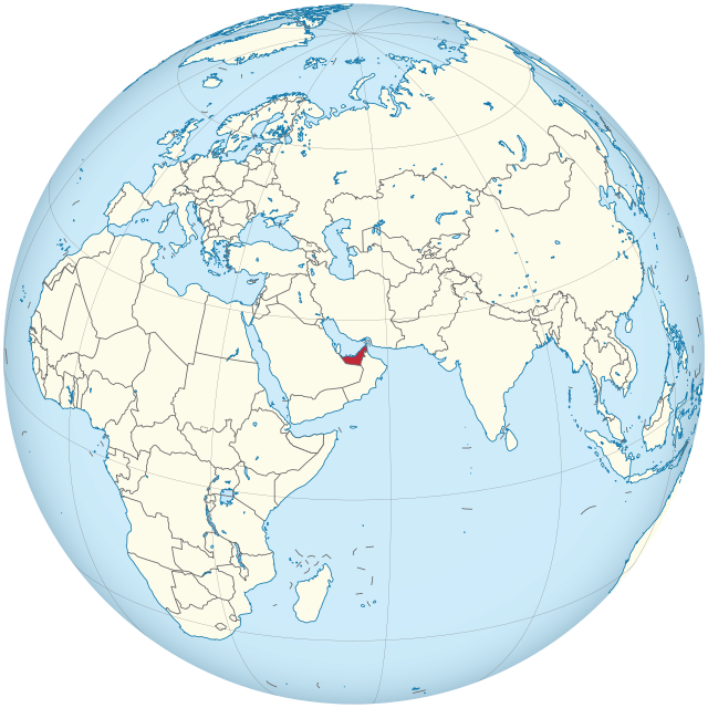 ابوظبی روی نقشه
