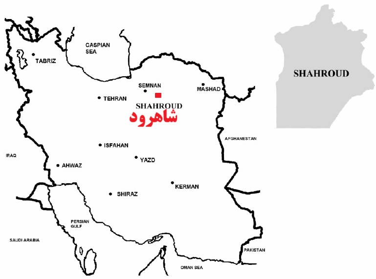 شاهرود در نقشه ایران
