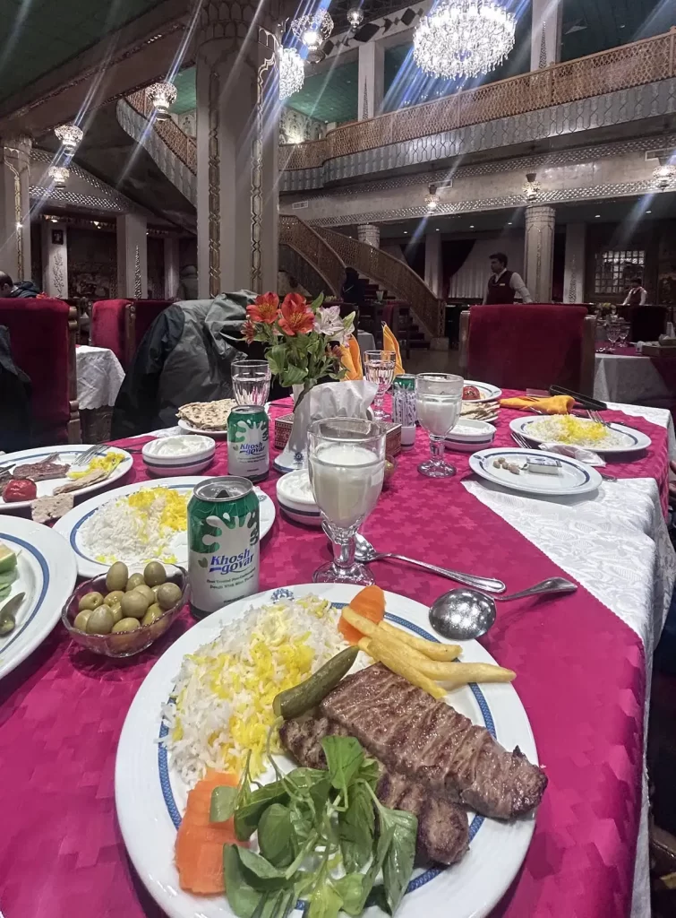 منو رستوران هتل عباسی اصفهان