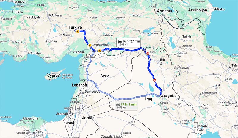 مسیر 1: مرز ابراهیم خلیل (Ibrahim Khalil / زاخو)