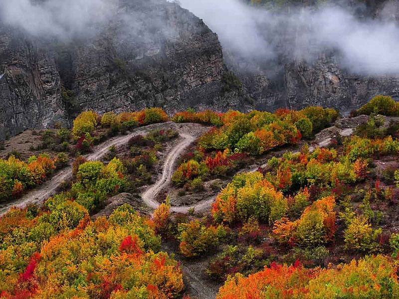 کوه‌های اطراف تبریز در پاییز