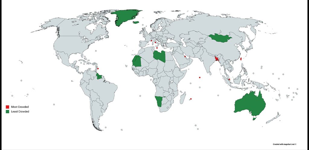 10 تا از کم جمعیت ترین کشور جهان​ و دلایل پراکندگی جمعیت در آنها