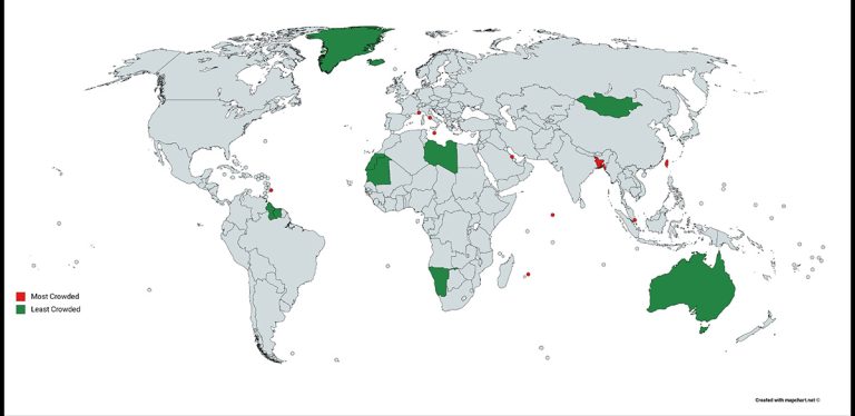 10 تا از کم جمعیت ترین کشور جهان​ و دلایل پراکندگی جمعیت در آنها