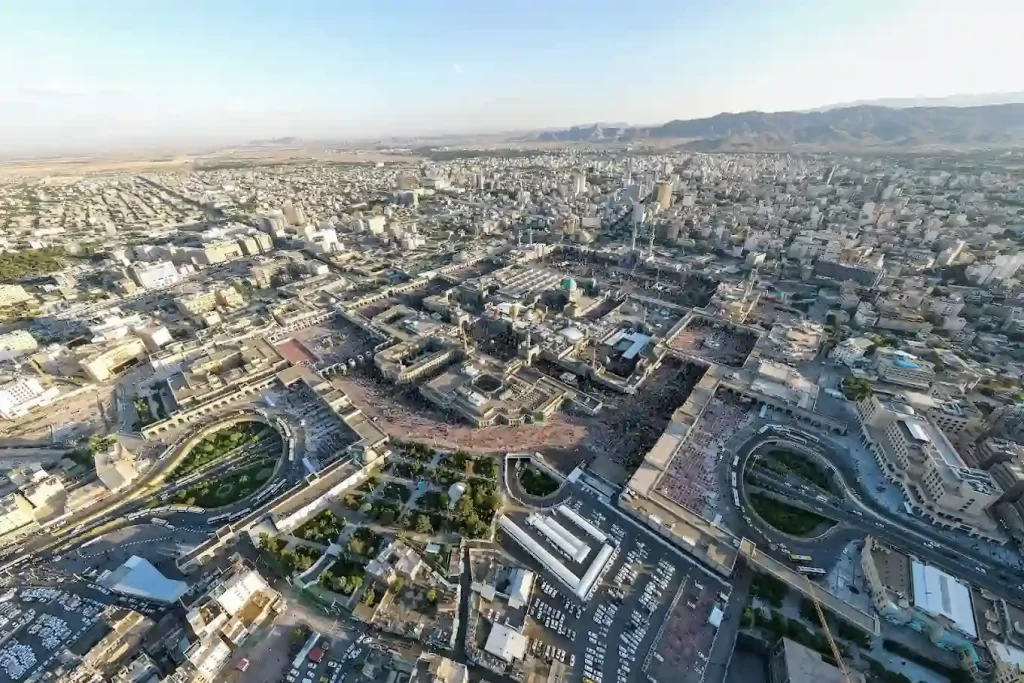 تصویر هوایی از حرم امام رضا