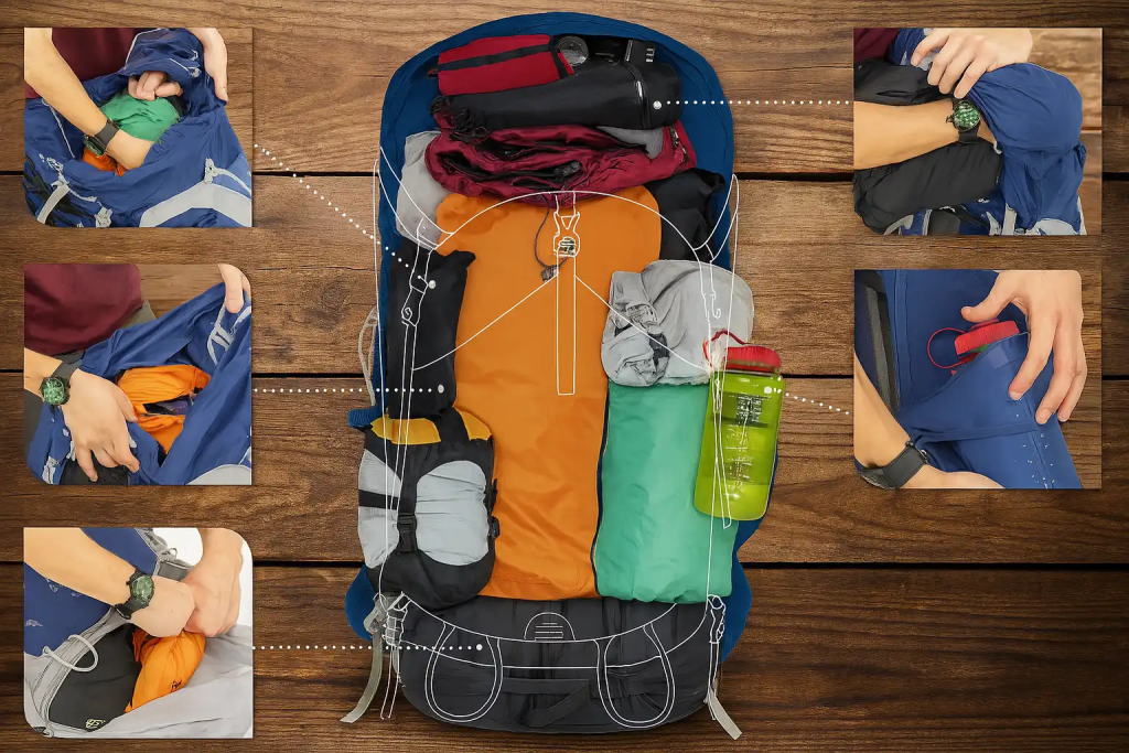 چیدمان وسایل لازم دختران برای سفر به شمال