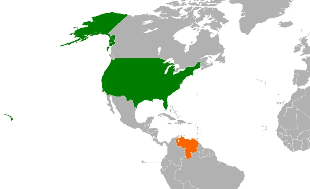 فاصله ونزوئلا تا امریکا