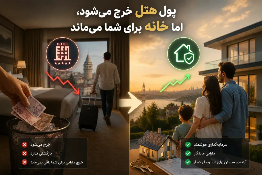 پول هتل خرج میشود، اما خانه برای شما میماند