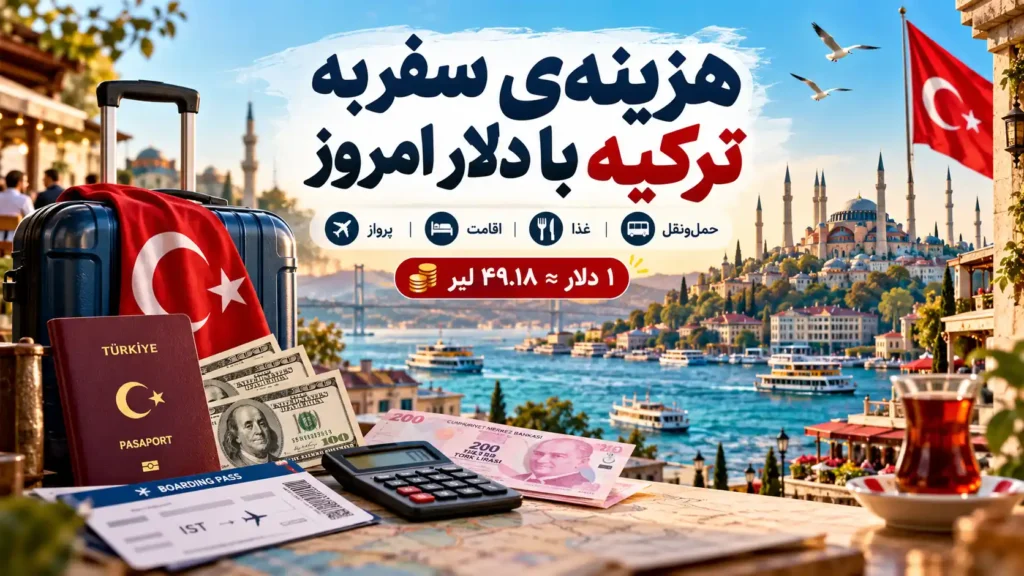 هزینهی سفر به ترکیه با دلار امروز